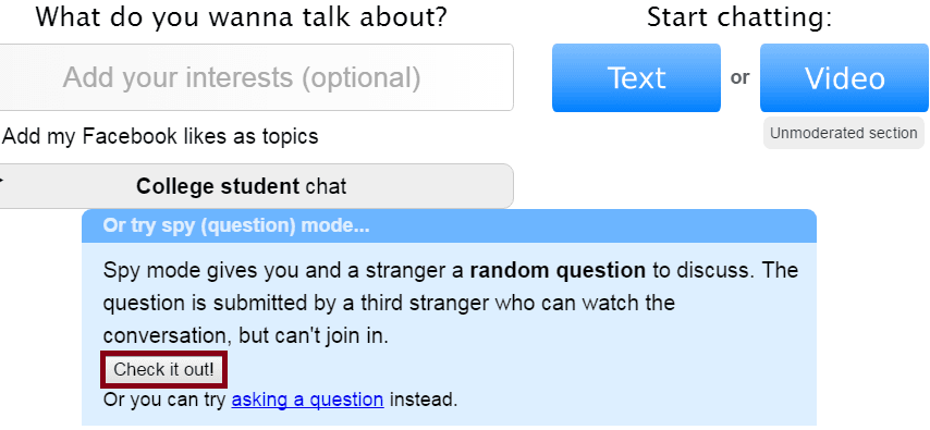 omegle random questions