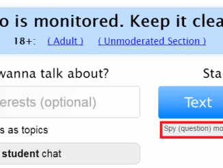 spy mode button omegle