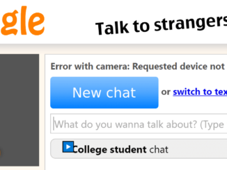 omegle Error with camera Requested device not found