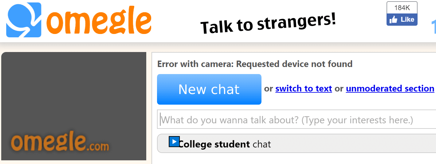 Error please server again omegle fix connecting try to Omegle error